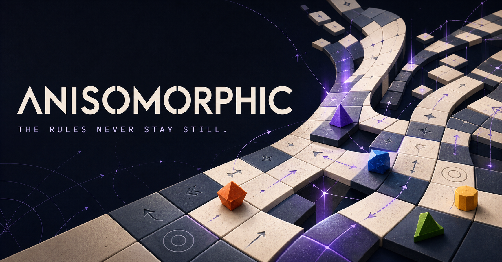 Anisomorphic game board twisting through space